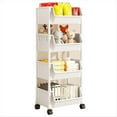 thumbnail image 1 of Estantería de 4 Niveles para Refrigerios Domésticos, Carrito de Almacenamiento, Cesta para Frutas y Verduras de Cocina., 1 of 7