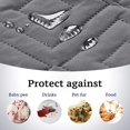 thumbnail image 4 of Reversible Chair Cover Furniture Protector Anti-Slip Couch Cover Water Resistant 2 Inch Wide Elastic Straps Chair Slipcover Pets Kids Fit Sitting Width Up to 21"(Chair, Grey/Beige), 4 of 7