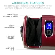 Best Choice Products Foot Massager Machine, Therapeutic Reflexology Massager w/ High-Intensity Rollers - Burgundy