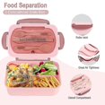 thumbnail image 2 of Fiambrera para adultos, fiambrera Bento para niños de 1200 ml con 3 compartimentos, fiambrera Bento a prueba de fugas con utensilios, 2 of 5
