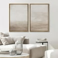 thumbnail image 3 of IDEA4WALL Framed Canvas Print Wall Art Set Gentle Hills and Soft Grey Digital Art Mid-Century Modern Expressive Abstract Art Wall Decor Minimalist Neutral for Home Decor - Natural 24"x36"x2, 3 of 5