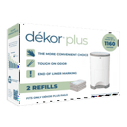 Dekor Plus Diaper Pail Refills | 2 Count