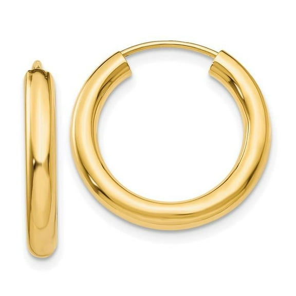 Primal Gold 14 Karat Yellow Gold Endless Tube Hoop Earrings
