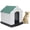 Geen, variant on 28 Inch Large Plastic Dog House, Dog Kennel Outdoor Waterproof Doghouse Casas para Perros, Puppy Shelter Elevated Floor and Air Vents Igloo Dog House, for Small Medium Large Dogs Outdoor Indoor, Blue