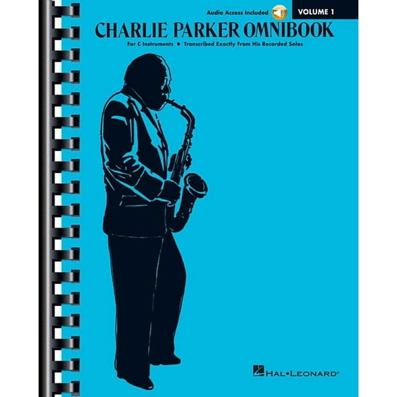Charlie Parker Omnibook Volume 1 C Instruments Sheet Music Songbook with Online Audio 60 Jazz Solo Transcriptions Hal Le, (Paperback)