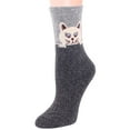 thumbnail image 2 of Women Wool Socks Thick Warm Winter Cartoon Animal Cat Elk Pattern Casual Soft Cozy Crew Socks 5 Pairs Pack, 2 of 7