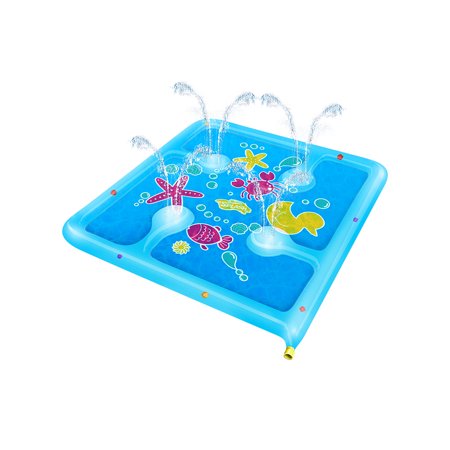 UPC: 0032187618501 | Wham-O Backyard Sea Creature Printed Children s Splash Pad with Inflatable Rim