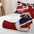 thumbnail image 4 of Manfei Vintage Union Jack Twin Quilt Set,Red White Navy Twin Coverlet Set,2 Pieces, 4 of 7