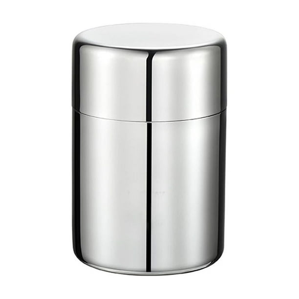 Latas de té redondas de metal con doble tapa; recipientes para guardar té, café y azúcar. Los 400ml los 7.5x11cm