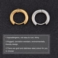 thumbnail image 5 of PVD Vacuum Plating 304 Stainless Steel Huggie Hoop Earrings Hypoallergenic Earrings with 316 Stainless Steel Pin Golden & Stainless Steel color, 5 of 5