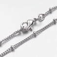 thumbnail image 2 of 20pcs Brass Chain Necklaces Curb Chain with Lobster Clasps Platinum 16.8 inch, 2 of 2