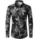 thumbnail image 1 of Camisa con botones para hombre de primavera y otoño, camisa informal de moda para hombre, nueva camisa de manga larga con estampado floral, suave y cómoda, para hombre,, 1 of 6