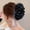 Stain Crystal Black, variant on Large Bow Chiffon Silk Hair Clips for Women Mesh Bubble Hair Barrettes for Thick Thin Hair Elegant Claw Clips Hair Accessories (Stain Black)