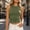 *Army Green, variant on ClodeEU Women's Crewneck Sleeveless Cinched Waist Tank Top,Casual Solid Color Slim Fit Top Army Green,Women's Plus L
