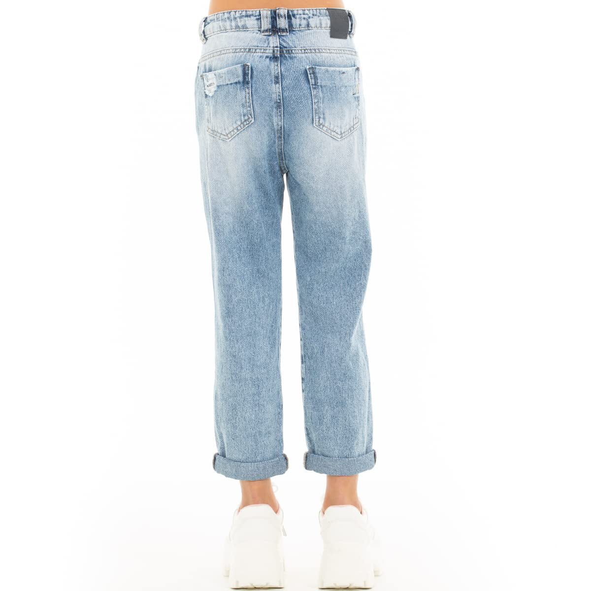 Nautisk miljø faldskærm Nauty Blue Girls Jeans High Rise Ripped Boyfriend Jean - Teen Jeans for  Casual Occasions for Girls 10-12 Years (Small) - Walmart.com