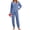 H-Blue, variant on UVN Pajamas Sets for Women Long Sleeve Henley Neck Tops and Pants 2 Piece Outfits Fall Winter Casual Sleepwear Pjs Lounge Sets