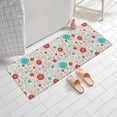 thumbnail image 2 of Pioneer Flower Floral Print Pattern Bathroom Rugs Mat, Non Slip Microfiber Bathroom Rug with Rubber Backing, Soft Mats for Bathroom Floor Tub Shower, 24"x60", 2 of 5