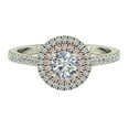 thumbnail image 4 of 0.85 ct tw Twin Halo Engagement Ring Two-tone 14K Rose & White Gold, 4 of 5