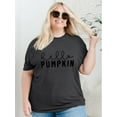 thumbnail image 4 of XCHQRTI Pumpkin Plus Size Women Tshirt Its Fall Yall Thanksgiving Short Sleeve Graphic Tees, 4 of 8