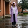 thumbnail image 5 of Adult Raincoat, Unisex Full Body Heavy Rain Poncho with Hood, Waterproof Windproof Breathable Rain Jacket for Outdoor Cycling, Camping, Hiking, Fishing, Travel, Emergency Use, 5 of 7
