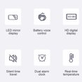 thumbnail image 4 of LED Digital Digital Desktop Date Reloj Control de voz Alarma de plástico Decoraciones para el hogar Decoraciones de relojes Suministros Tipo 1 Inevent HA059409-01B, 4 of 7