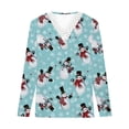 thumbnail image 4 of Pntutb Casual Mujer Cuello en V Verano Sexy Estampado Regular Mujer Manga larga top Pntutb Pntutb-2863, 4 of 5