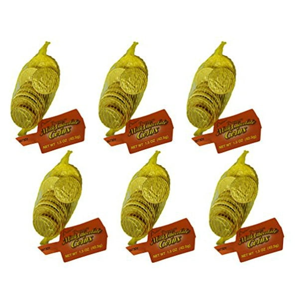 Palmer Premium Milk Chocolate Large Gold Coins (1.5 Oz Bags) Pack Of 6