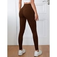 thumbnail image 2 of Women's Plus Size Solid Wide Waistband Leggings, 2 of 10