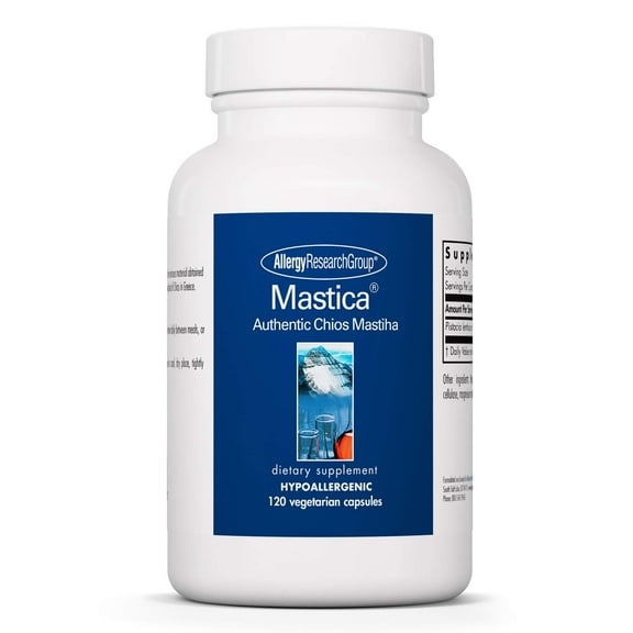 Allergy Research Group Mastica - Mastic Gum Capsules, Digestive Health Supplement for Adults, Mastic Resin Powder Capsules for Gut Health Support - 120 Count
