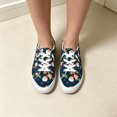 thumbnail image 2 of EKVAHL Christmas Tennis Shoes For Women, Colorful Festive Printed Canvas Sneakers, Soft Low Top Daily Walking Shoes Great For Holiday Parties Blue, 2 of 4
