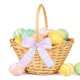 thumbnail image 3 of 2 rollos de cinta de arpillera de Pascua con borde de alambre, cinta de alambre en tonos pastel primaverales para envolver regalos, hacer manualidades y decorar coronas de Pascua, 3 of 7