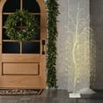 thumbnail image 6 of LuxenHome 5.9Ft Pre-Lit White Willow Artificial Tree with Realistic Faux Tree Trunk, 6 of 10