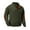 Army Green, variant on Jumpers for Men Long Sleeve Solid Color Corduroy Colourblock Pullover Quarter Button Hoodless Sweatshirt Standing Collar Kangaroo Pocket Loose Tops