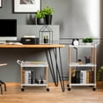 thumbnail image 5 of Utility Cart with Wheels 3-Tier Kitchen Rolling Cart Organizer Rolling Storage Organizer with Handle, 5 of 7