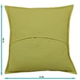 thumbnail image 3 of Stylo Culture Indian Boho Sofa Throw Pillow Covers 16 x 16 Hand Embroidered Light Olive Green Bohemian 40cm x 40cm Home Decor Cotton Mirrored Square Cushion Covers | Set Of 2, 3 of 4