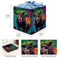 thumbnail image 3 of Rhinoceros Foldable Storage Basket Toy Box Storage Bin with Handle, 10.8"x10.5"x10.6", Large Capacity, 3 of 6