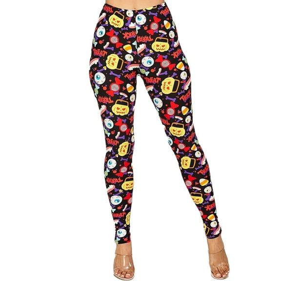 Women's Regular Halloween Design Pattern Printed Leggings