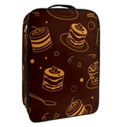 OWNTA Tiramisu Cake Chocolate Pattern Premium Polyester Shoe Box - Durable 9x12in Storage Container - Organize Your Shoes Efficiently and Neatly