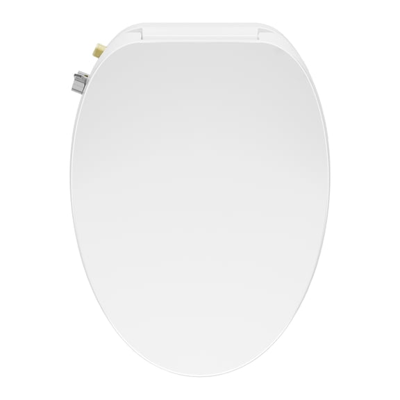 Bidet Toilet Seat Smart Electric Heated Elongated, Adjustable Warm Water Dual Self-Cleaning Nozzles, Air Dryer Slow Close Lid LED Night Light Remote Control for Bathroom
