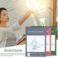 thumbnail image 3 of Xeyise Sketch Book Spiral Wire Bound Hardcover 100 Sheets Acid Free No Bleed Thick Paper Artist Art Student Sketching Drawing Writing Sketchbook Art Supplies, 3 of 8