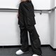 thumbnail image 5 of Gibobby Pantalones deportivos para mujer 2023 Pantalones cargo Mujer Ropa holgada de ajuste relajado Pantalones negros Cintura alta Cremallera Cintura delgada(Negro,M), 5 of 5