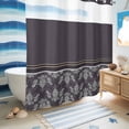 thumbnail image 5 of No Hook Shower Curtain, Boho Purple Flower Shower Curtains for Bathroom with See Through Top Window, Abstract Bohemia Pesley Floral Waterproof & Washable Bath Curtain Long 72"x78", 5 of 9