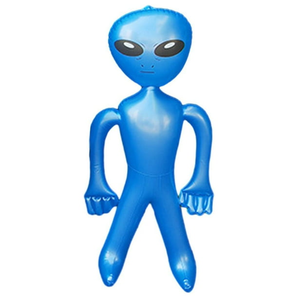 Figuras inflables extraterrestres gigantes para fiestas de cumpleaños con temática extraterrestre. Azul