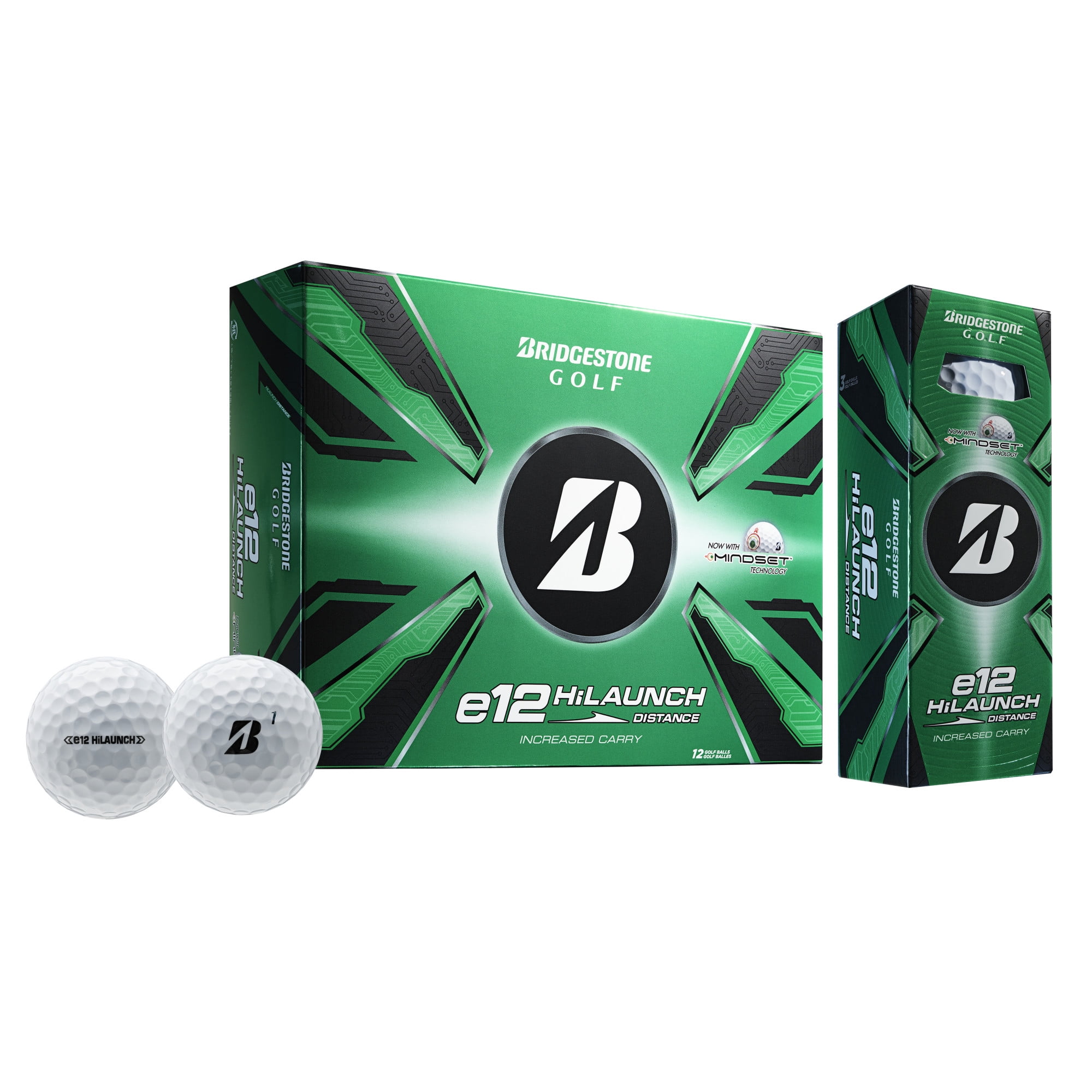 Bridgestone Golf Balles E12, Lancement Élevé, Blanc, Dz