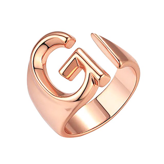 Anillo de moda para mujer, anillo de pareja, anillo de apertura de 26 letras, joyería Wmkox8yi sjalhkljlk2564
