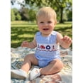 thumbnail image 4 of BemeyourBBs Newborn Baby Boys Summer Clothes Plaid Smocked Bubble Romper Baby Boys Summer Beach Holiday Outfits Casual Sailboat Crayfish Marine Embroidery Sleeveless Bodysuit Jumpsuit Playsuit, 4 of 9