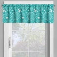 thumbnail image 4 of Ambesonne Turquoise Valance & Curtain, Stalks and Dots Vintage, 55"x24", Turquoise White, 4 of 6
