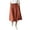 Wine, variant on Women's Elastic Waist Skirts Front Button down Elegant A-Line Long Swing Skirts Comfy Cotton Linen Midi Skirt with Pockets Dark Green L