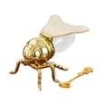 thumbnail image 4 of Tnarru Bee Honey Jar Luxurious Spoon Included for Festive Housewarming Gift Kitchen Gold, 4 of 8