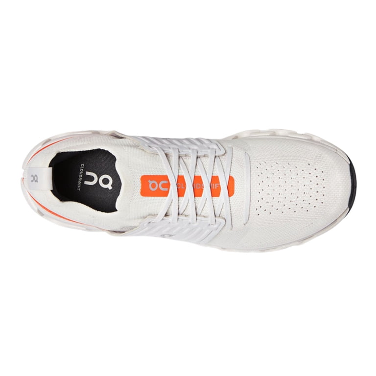 ON Men's Cloudswift 3 Sneakers, Ivory/Flame, White, Orange, 13